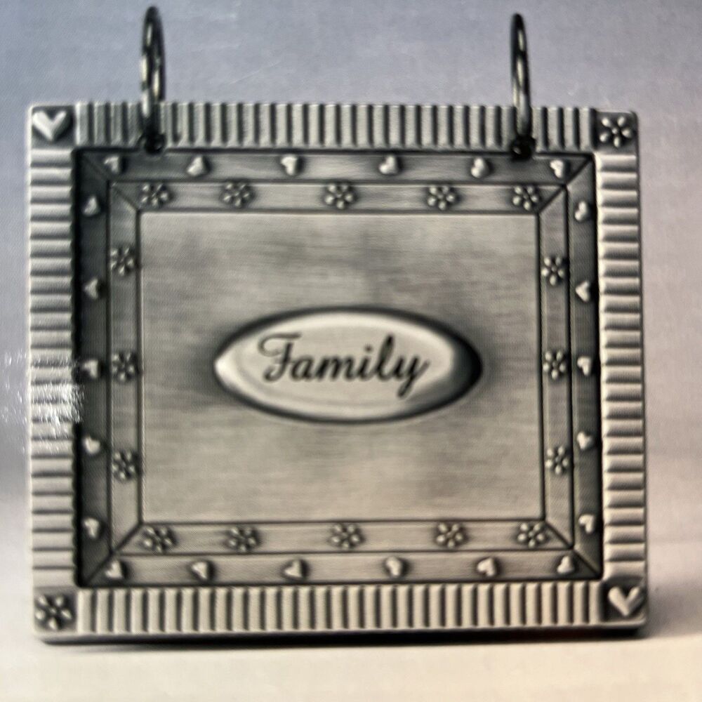 Burnes of Boston Pewter Family tableptop photo album Built in Stand 50-4×6-pics